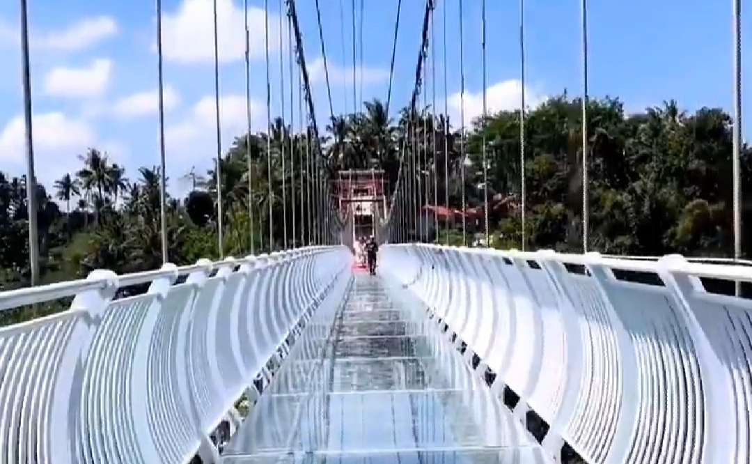 Jembatan Kaca Sepanjang 199 Meter dengan View Air Terjun Tegenungan