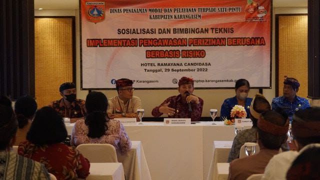 Dibuka oleh Wakil Bupati I Wayan Artha Dipa,40 Pelaku Usaha Ikuti Sosialisasi dan Bimtek Implementasi Pengawasan Perizinan Berusaha Berbasis Resiko
