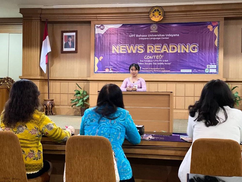Peserta News Reading Contest Siap-Siap Dilirik TVRI Bali