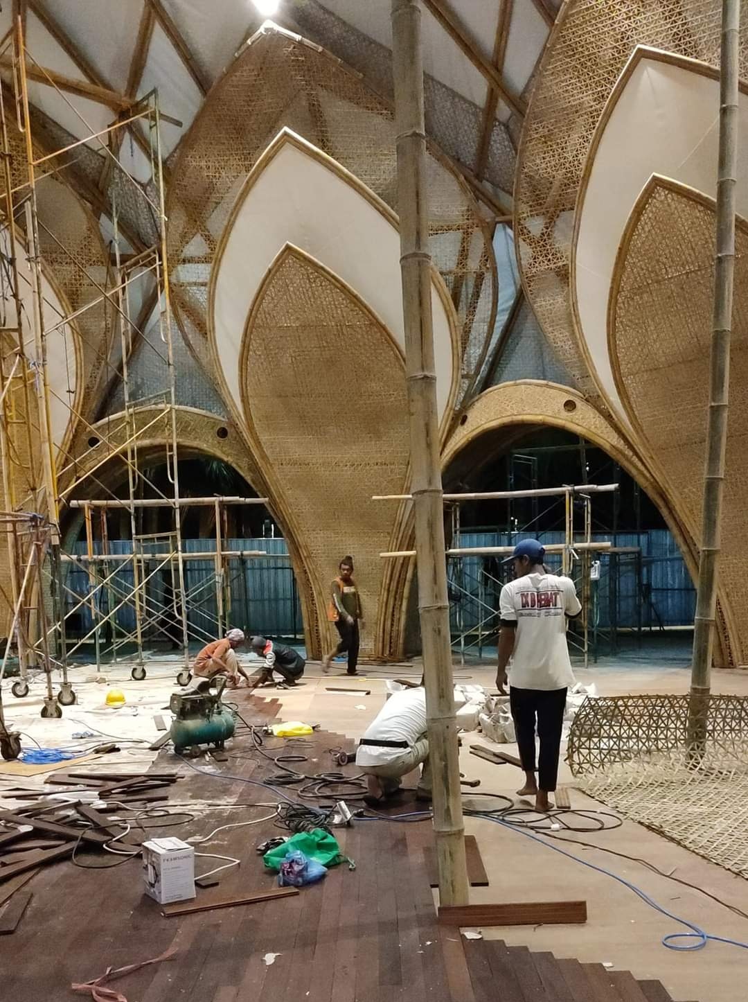 Bangunan Bambu Tempat Jamuan G20 Dikerjakan Perajin asal Belega