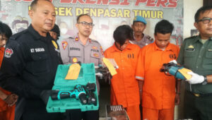 Polsek Denpasar Timur Ringkus Dua Buruh Proyek Curi Perkakas Meubel