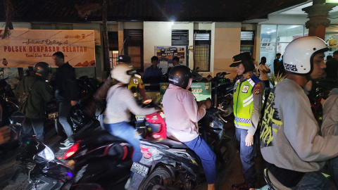 Puluhan Sepeda Motor Berknalpot Brong Terkena Razia Polsek Denpasar Selatan