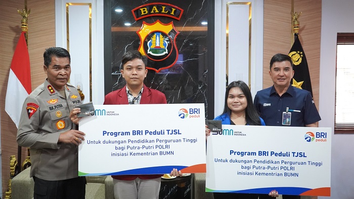119 Anak Personel Polda Bali Terima Beasiswa Kuliah dari BRI