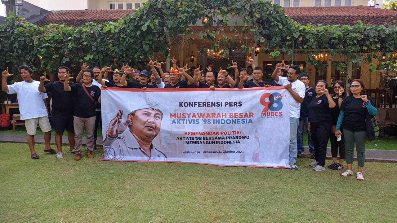 Aktivis 98 Sepakat Dukung Prabowo Subianto Jadi Presiden RI 2024-2029