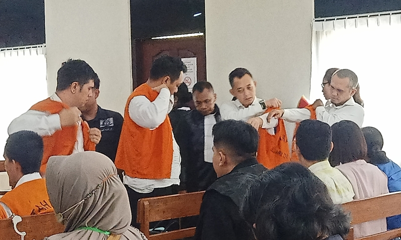 Jaksa Tuntut Empat Terdakwa Pengguna Narkotika 3 Tahun Penjara