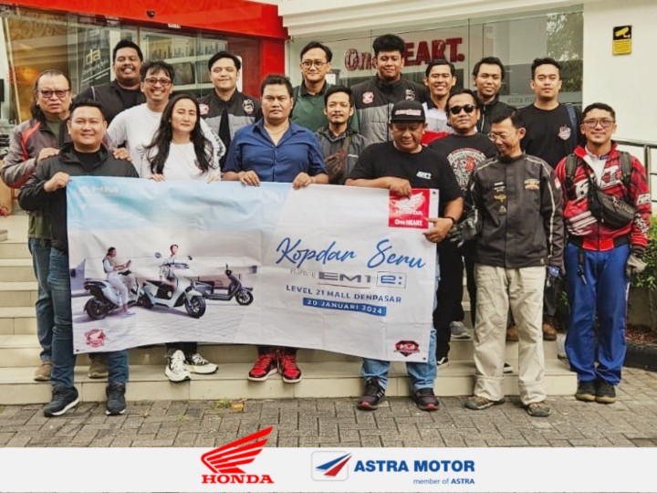 Kopdar Seru Komunitas Honda Bali dan HOBI Semarakkan Kehadiran Honda EM1 e: di Pulau Dewata