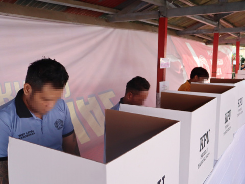 1.097 Pemilih WBP Coblos di TPS Khusus Lapas Kerobokan