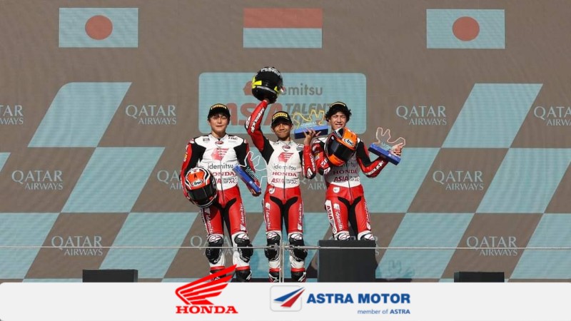 Raih Podium Tertinggi, Pembalap Astra Honda Lanjutkan Kejayaan di Asia Talent Cup Qatar