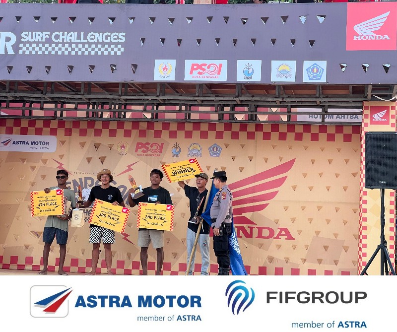 Astra Motor Bali Bersama PSOI Denpasar Gelar “Denpasar Surf Challenge 2024” di Pantai Bangsal Sanur