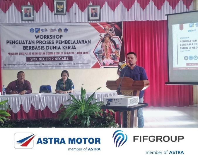 Astra Motor Bali Dukung Penguatan Proses Pembelajaran Berbasis Dunia Kerja di SMK Negeri 2 Negara