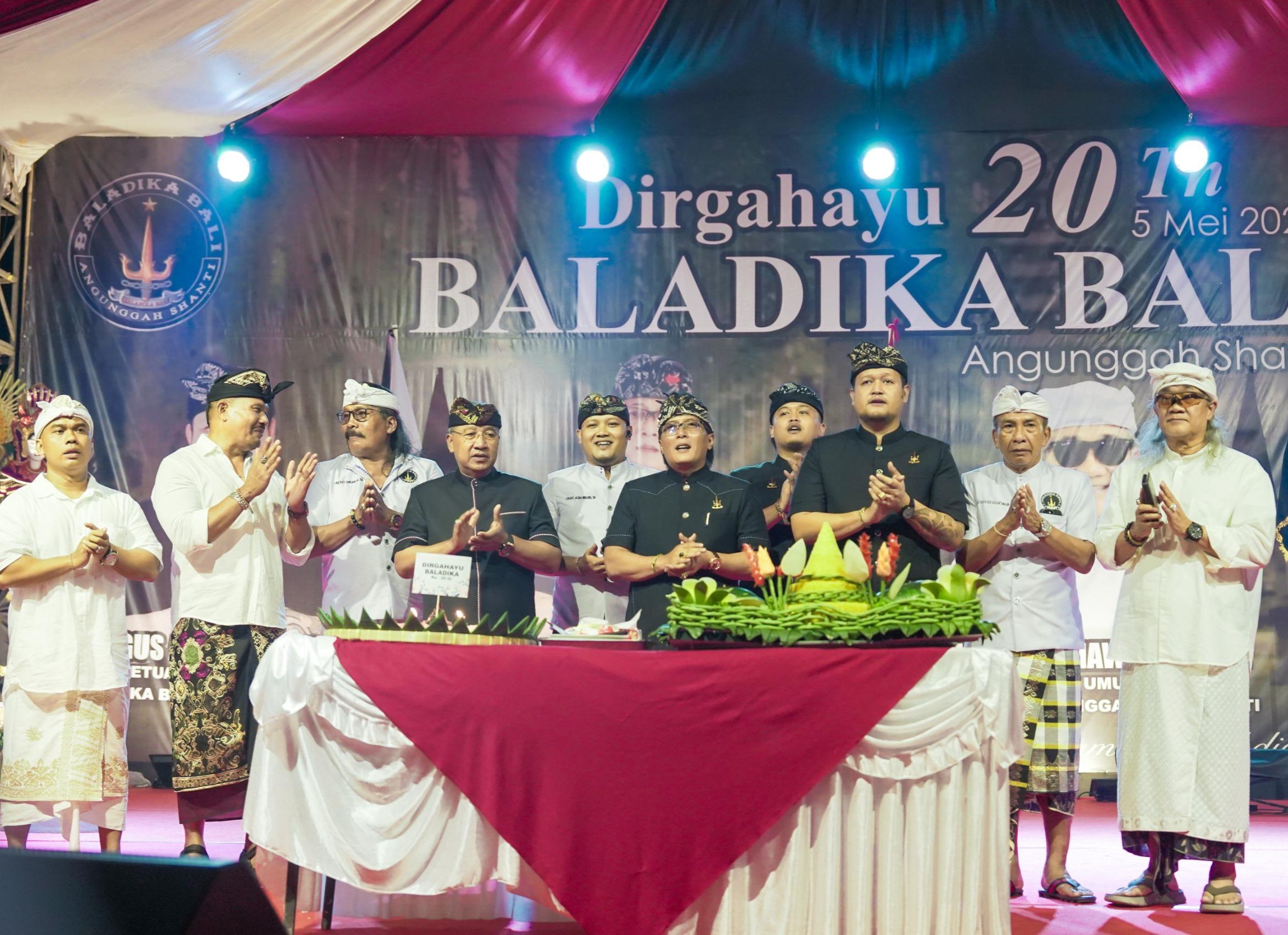 Bupati Giri Prasta Hadiri HUT ke-20 Baladika Bali