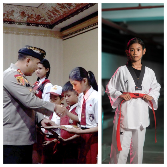 Cetta Maria Jovita, Jawara Taekwondo Under 31 Kg Dapat Beasiswa di HUT Bhayangkara Ke-78