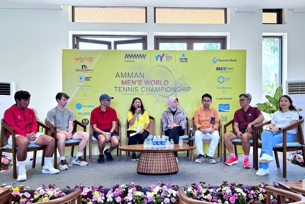 Press Conference AMMAN Men’s World Tennis Championship 2025 di Bali Beach Country Club, kawasan ITDC, The Nusa Dua.