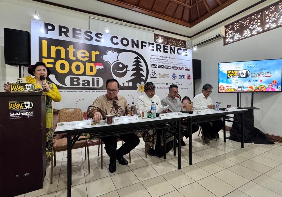 Press conference Bali Interfood 2025 di Kantor Bali Tourism Board (BTB), Denpasar.