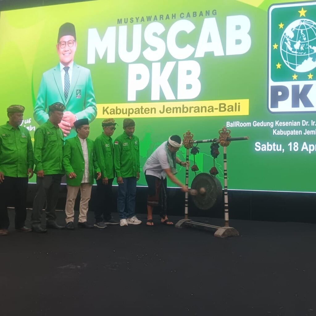 Pembukaan Muscab PKB Jembrana di Ballroom Gedung Kesenian Ir Soekarno Jembrana, Sabtu (18/4/2026).