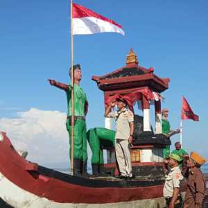 Peringatan pendaratan Ekspedisi Pejuang Sunda Kecil di Monumen Pangkung Jukung yang berlokasi di tepi Pantai Yeh Kuning, Pekutatan, Minggu (5/4/2026).
