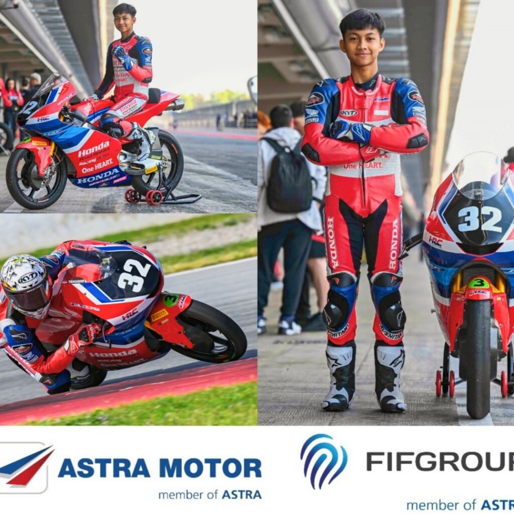 Muhammad Kiandra Ramadhipa dengan nomor balap #32 akan tampil pada ajang Moto3 Junior World Championship 2026 di Sirkuit Barcelona-Catalunya, Spanyol.