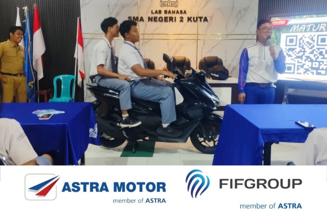 Astra Motor Bali ajak pelajar Smanduta mahir prediksi bahaya di jalan raya.