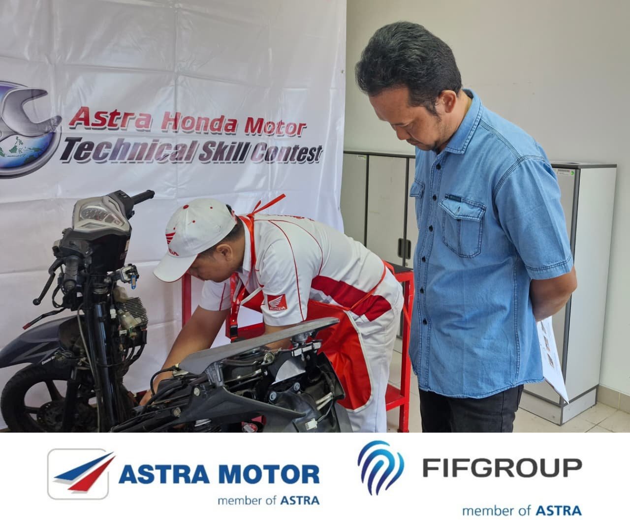 Gunakan-Honda-BeAT-terbaru-Astra-Motor-Bali-uji-ketangkasan-teknisi-dan-service-advisor